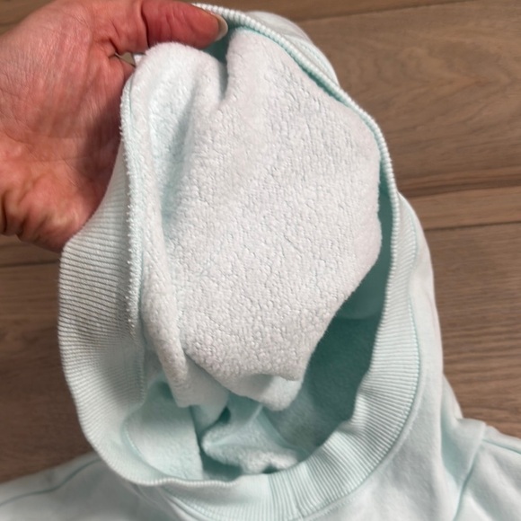 Adidas Women’s Color Block Blue and Pink Cropped Hoodie - Picture 6 of 14